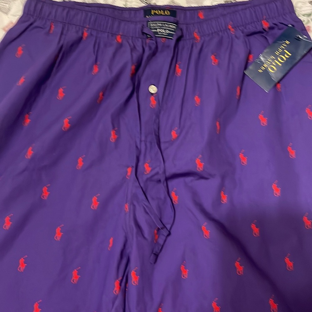 Purple and red polo Ralph Lauren pajama pants